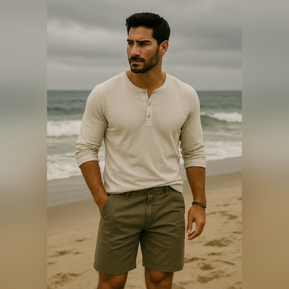 The North Face Shorts Men 32 Army Green Chino Cotton Canvas Pocket Golf Hiking